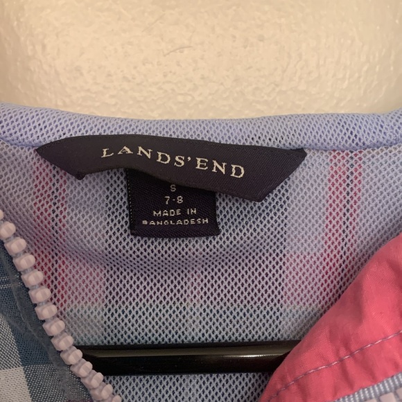 Girl’s 7/8 Lands’ End 1/4 zip jacket - Picture 4 of 9